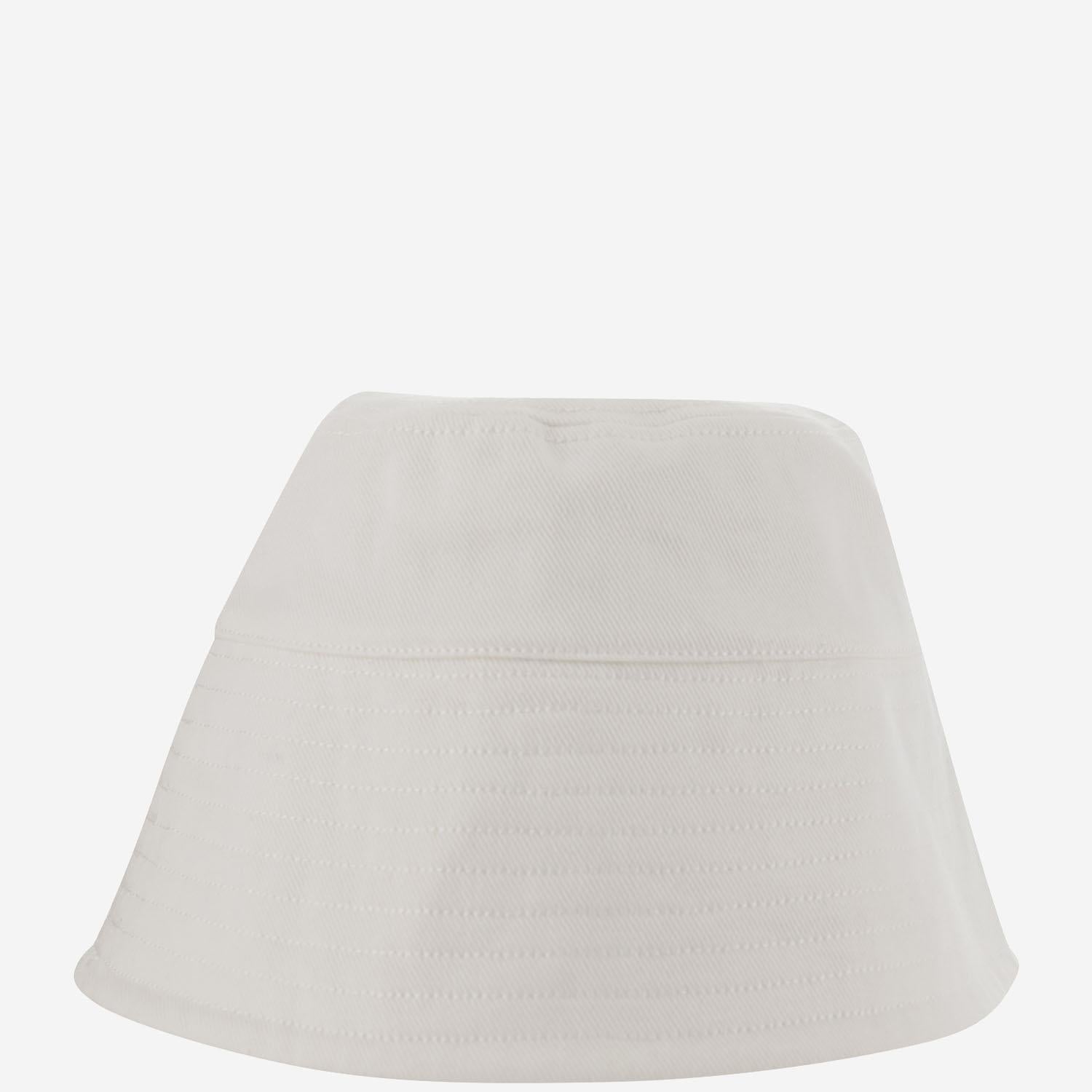 CAPPELLO BUCKET IN COTONE CON LOGO AC02701320 001W PATOU