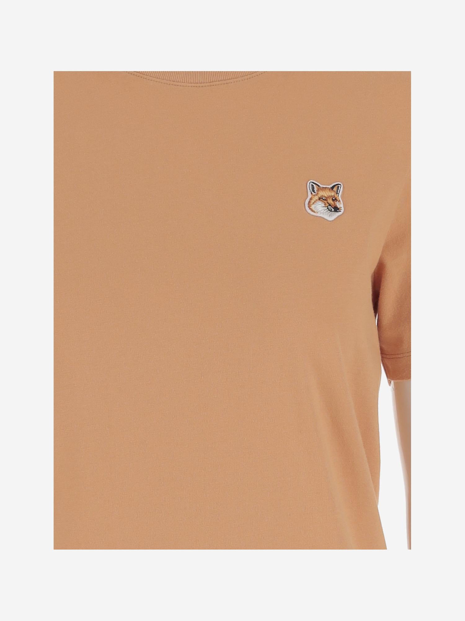 T-SHIRT IN COTONE CON PATCH VOLPE LW00105KJ0008 0131 MAISON KITSUNE