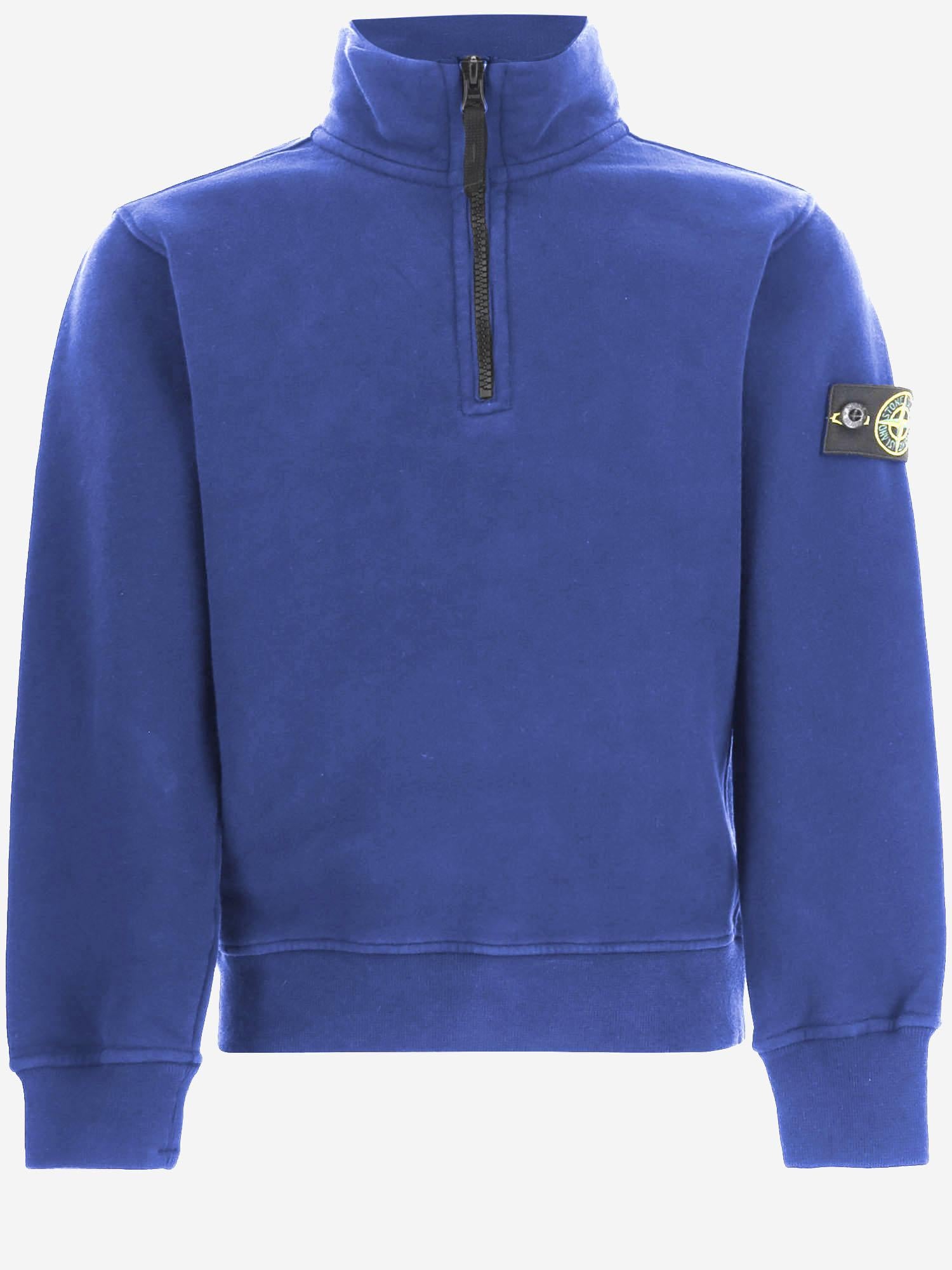 FELPA IN COTONE CON LOGO 6100012 S0A20V0022 STONE ISLAND KIDS