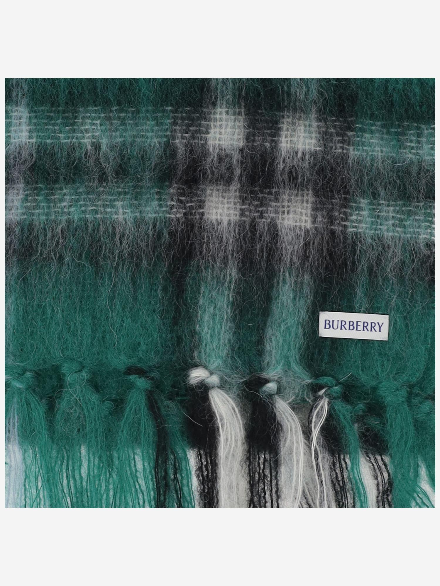 SCIARPA IN MISTO MOHAIR CON MOTIVO CHECK 8112968 LEAF BURBERRY