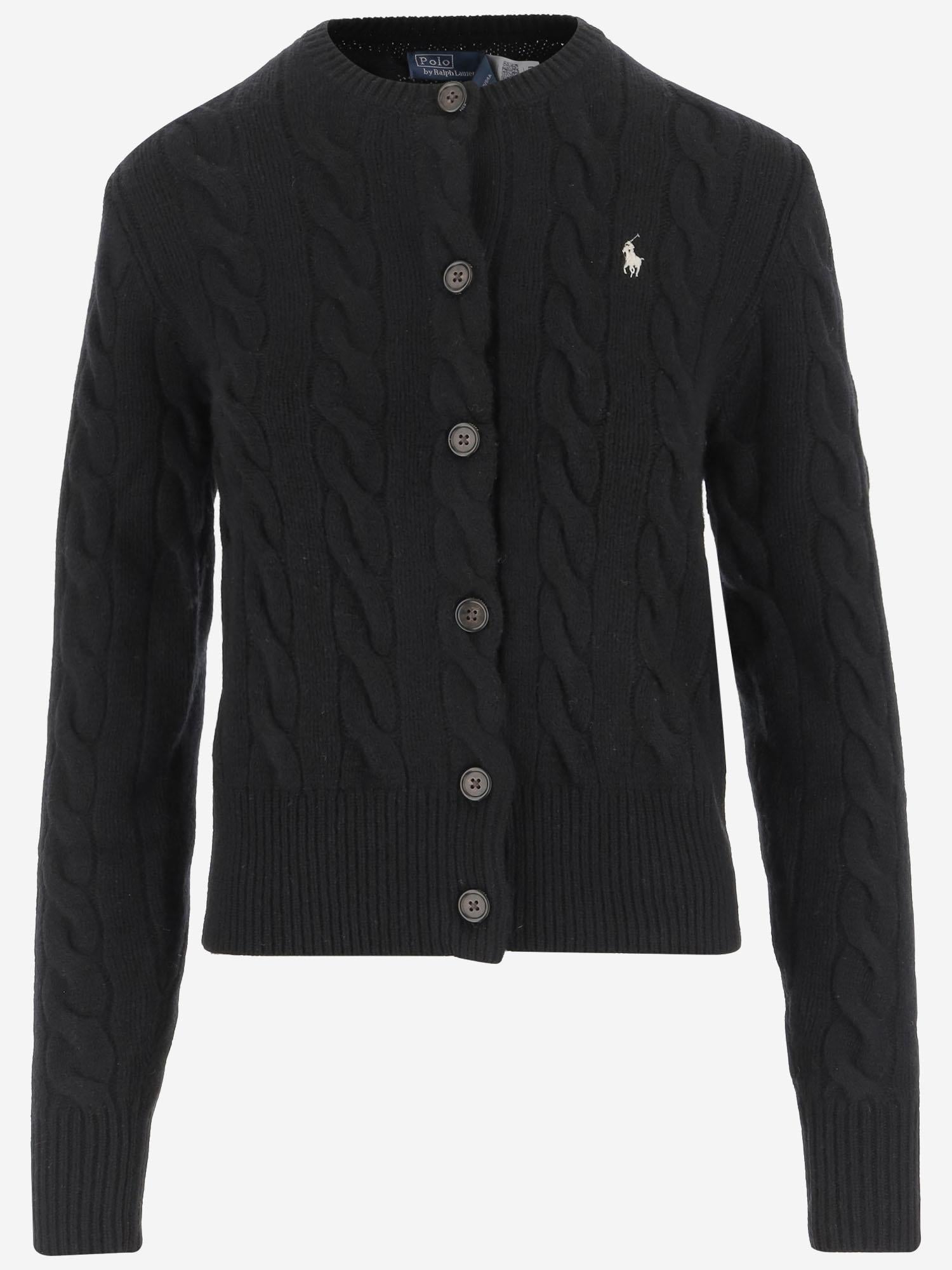 CARDIGAN IN LANA E CASHMERE CON LOGO 211972104 005 POLO RALPH LAUREN