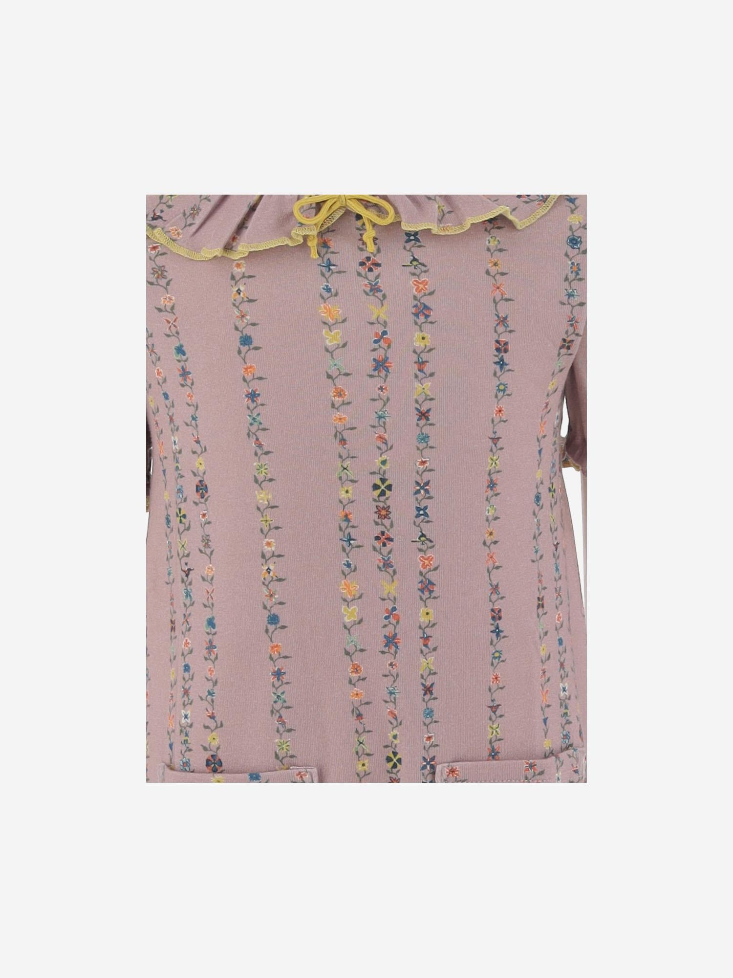 ABITO IN COTONE CON MOTIVO FLOREALE K3008S25 582 MISHA & PUFF KIDS