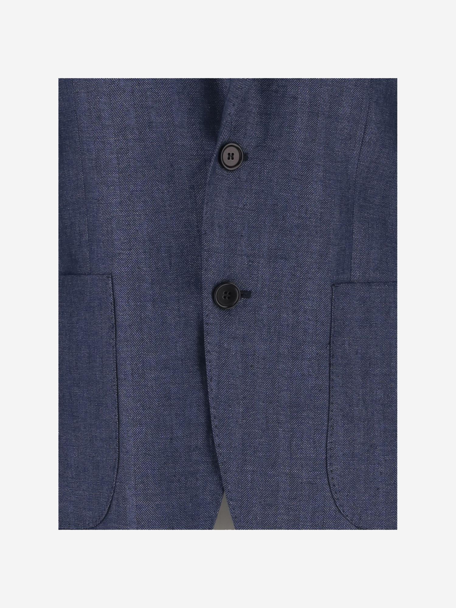 GIACCA MONOPETTO IN LINO GNAPOLI 2655U207 BRIAN DALES