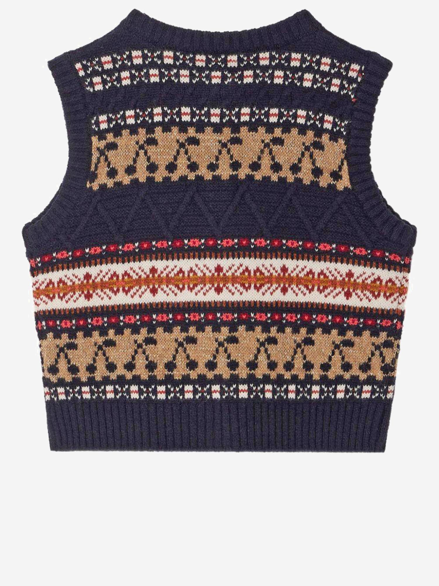 Cardigan in lana senza maniche Janou W05GCAK00036 170 BONPOINT KIDS