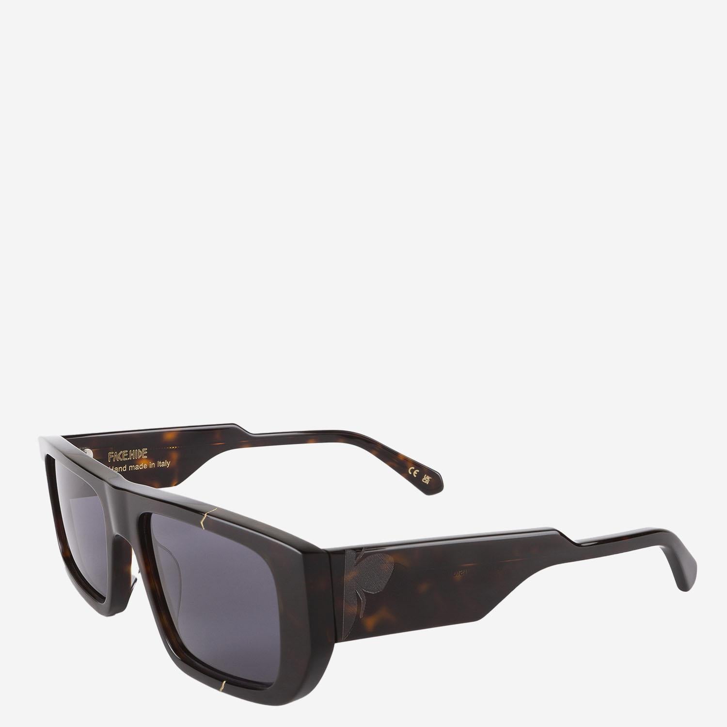 OCCHIALI DA SOLE VISION COSMO CON LOGO BROKENVSION HAVANASCURO FACE HIDE