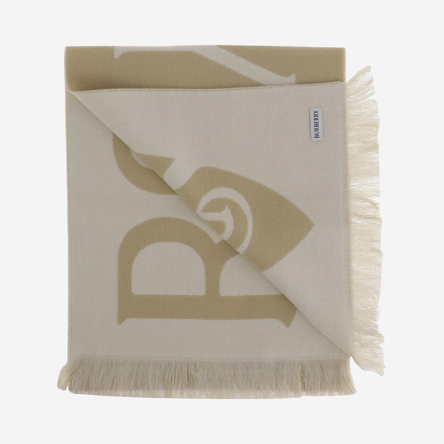 SCIARPA IN LANA CON LOGO 8109562 SAND BURBERRY