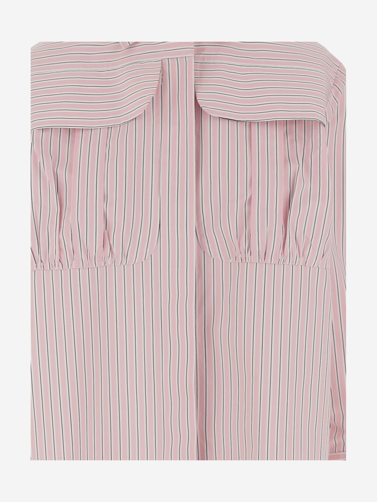 CAMICIA IN COTONE CON MOTIVO A RIGHE BL0360190 5068 PATOU