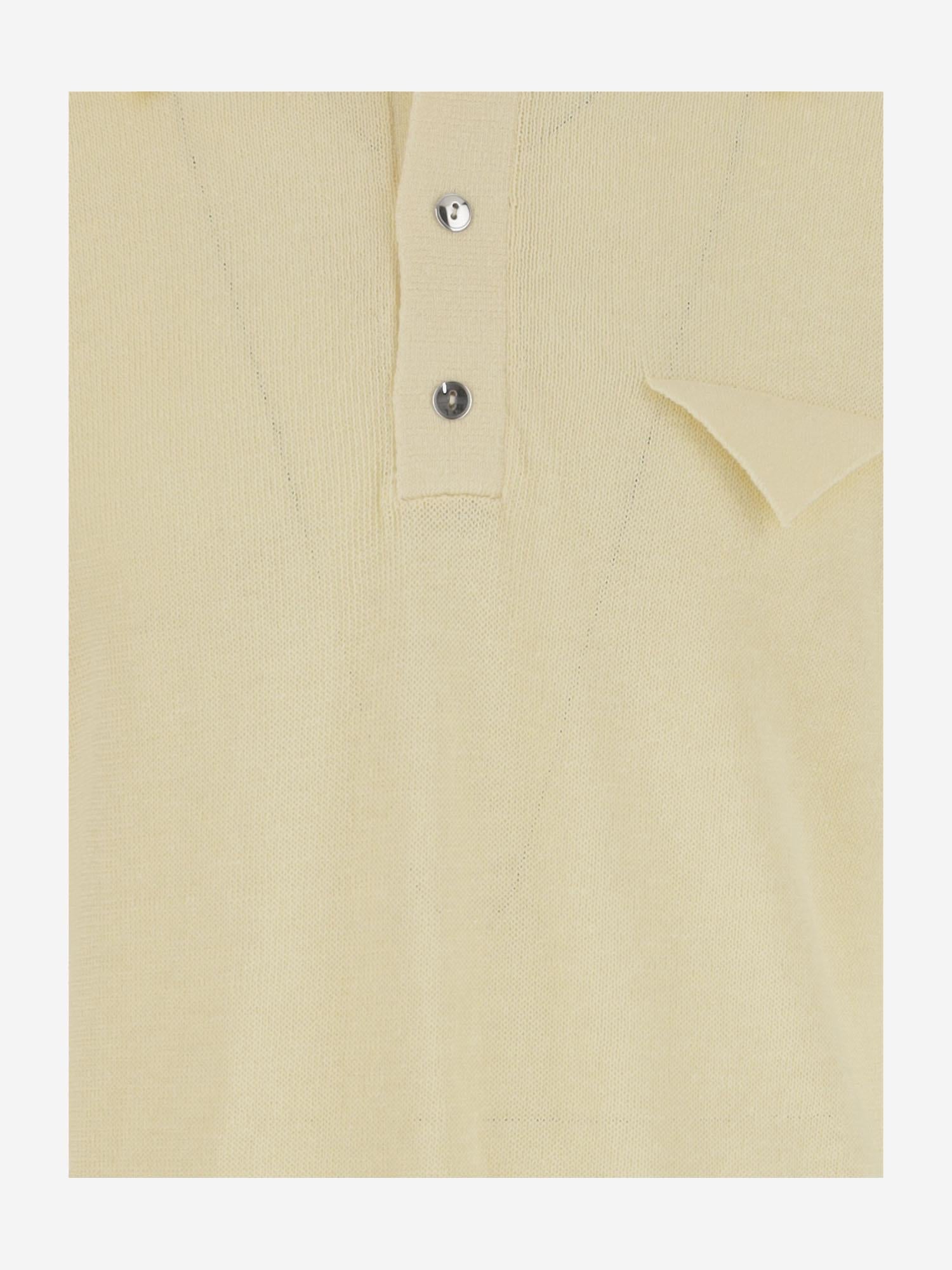 Polo in lino leggero 740733 V2X007361 BOTTEGA VENETA