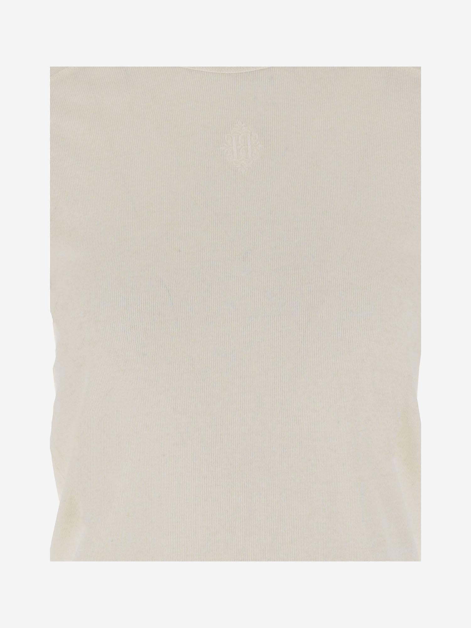 T-SHIRT IN MISTO LYOCELL CON LOGO 103282 03Z BY MALENE BIRGER