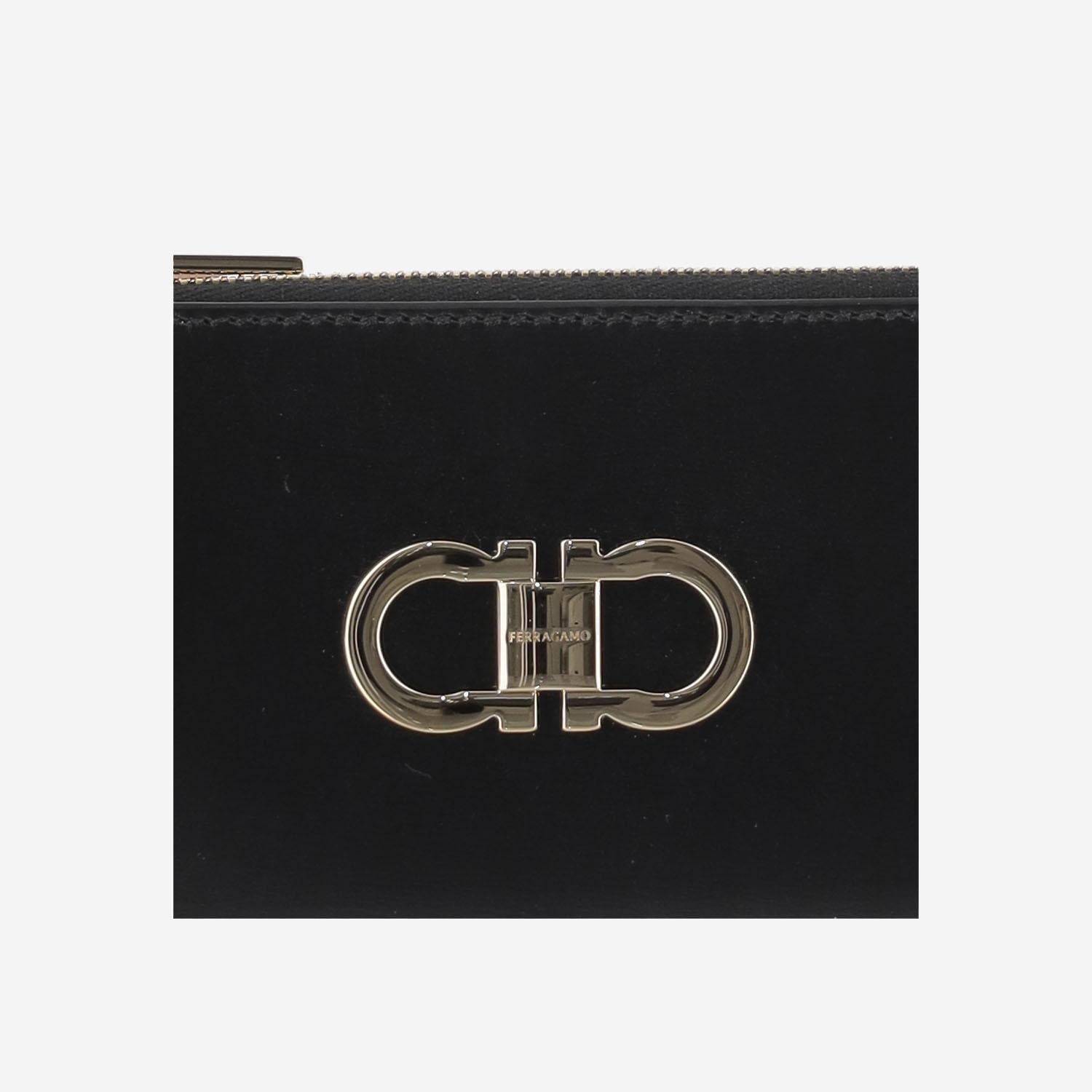 Portacarte Gancini 220629 001NEROFLAMERED SALVATORE FERRAGAMO