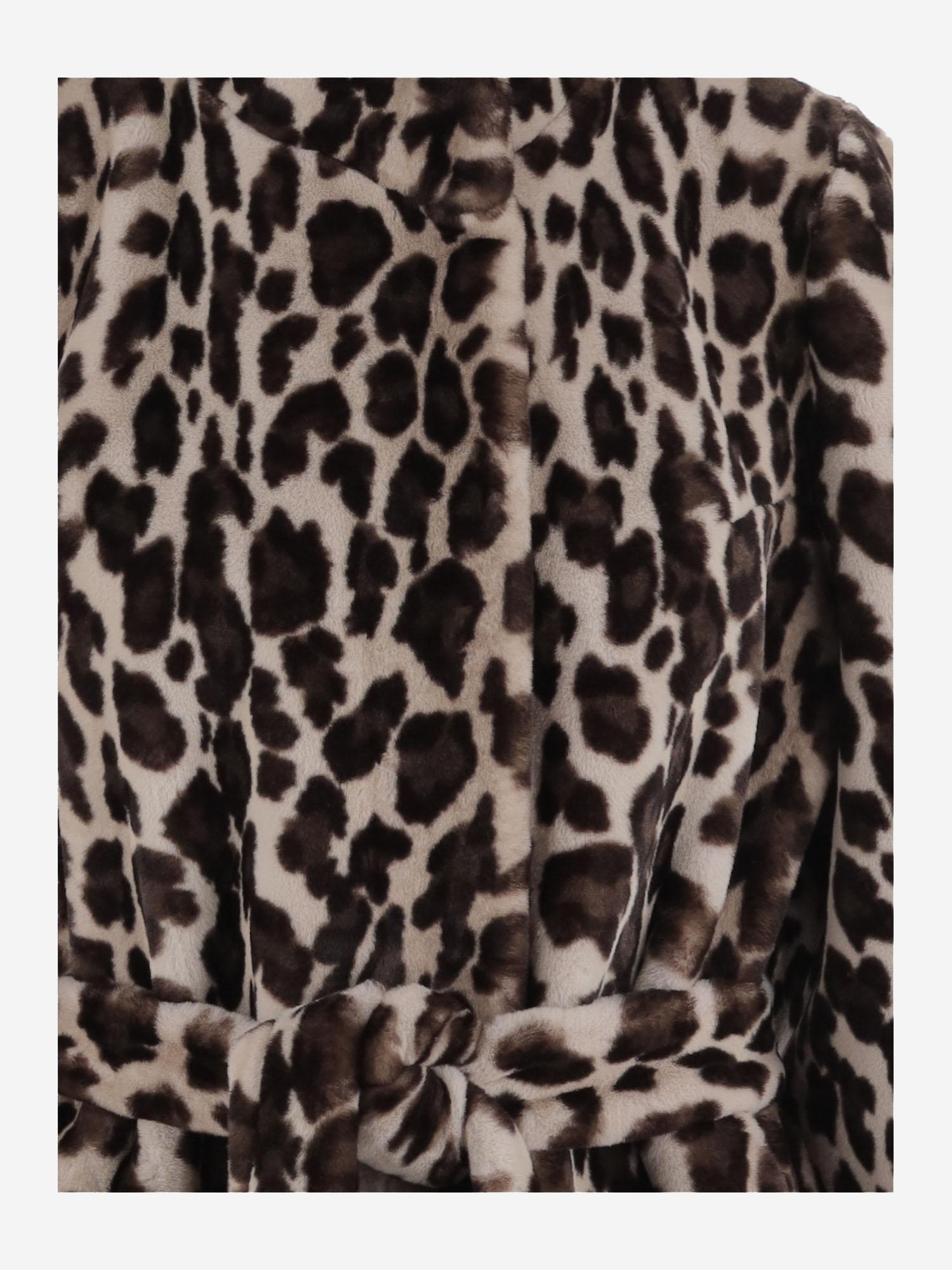 CAPPOTTO IN NYLON CON MOTIVO ANIMALIER EF81 LEO005 UNCOMMON