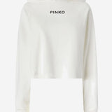 FELPA CROPPED IN COTONE CON LOGO 105726 A2URZ25 PINKO