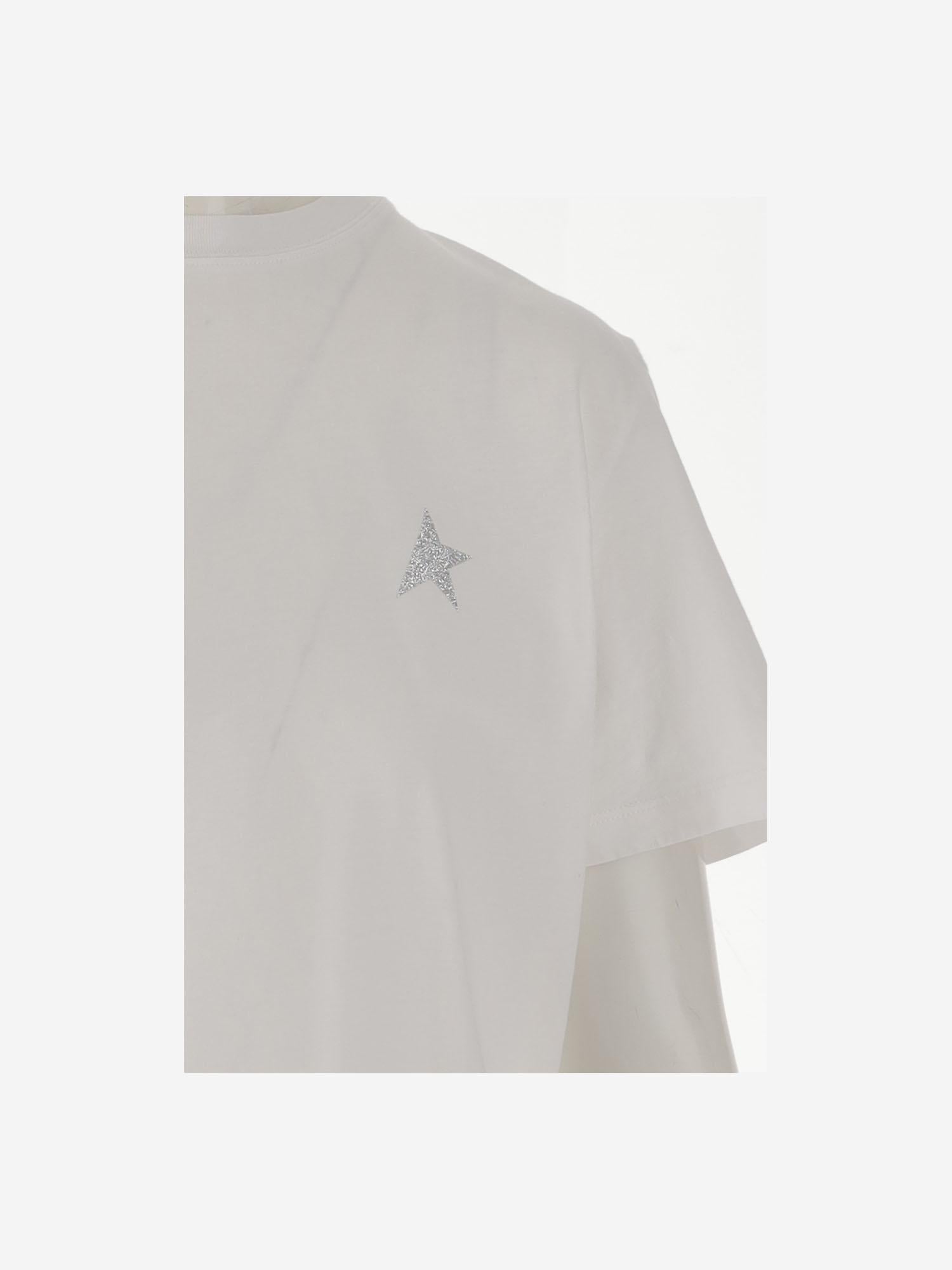 T-SHIRT IN COTONE CON LOGO GWP01220 P00059480185 GOLDEN GOOSE