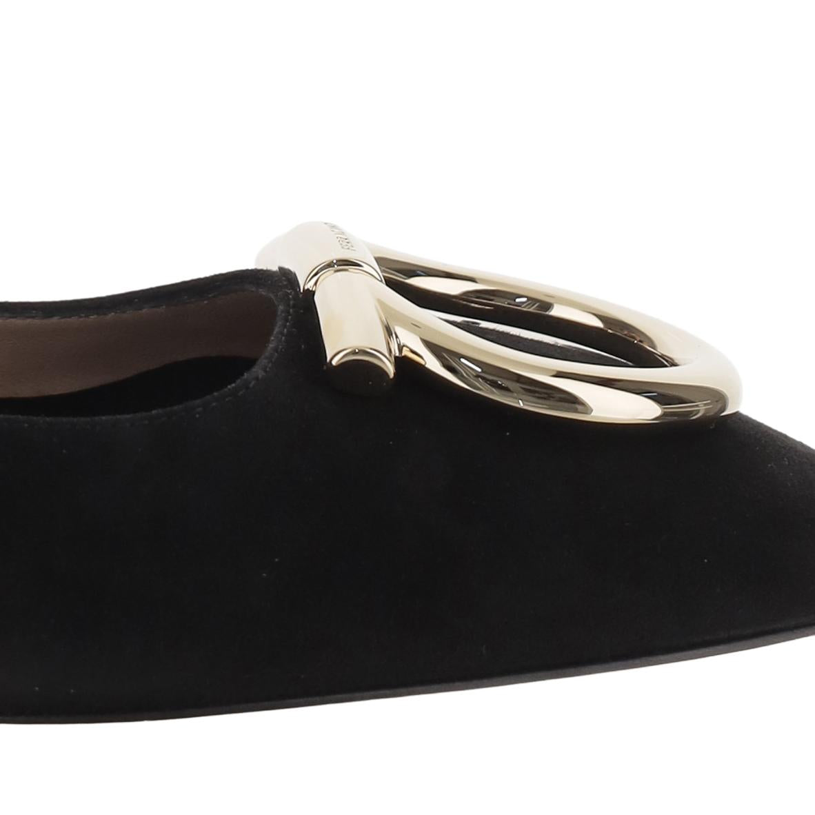 BALLERINE IN PELLE SCAMOSCIATA MARRY2 001NERONEROAMARETTI SALVATORE FERRAGAMO
