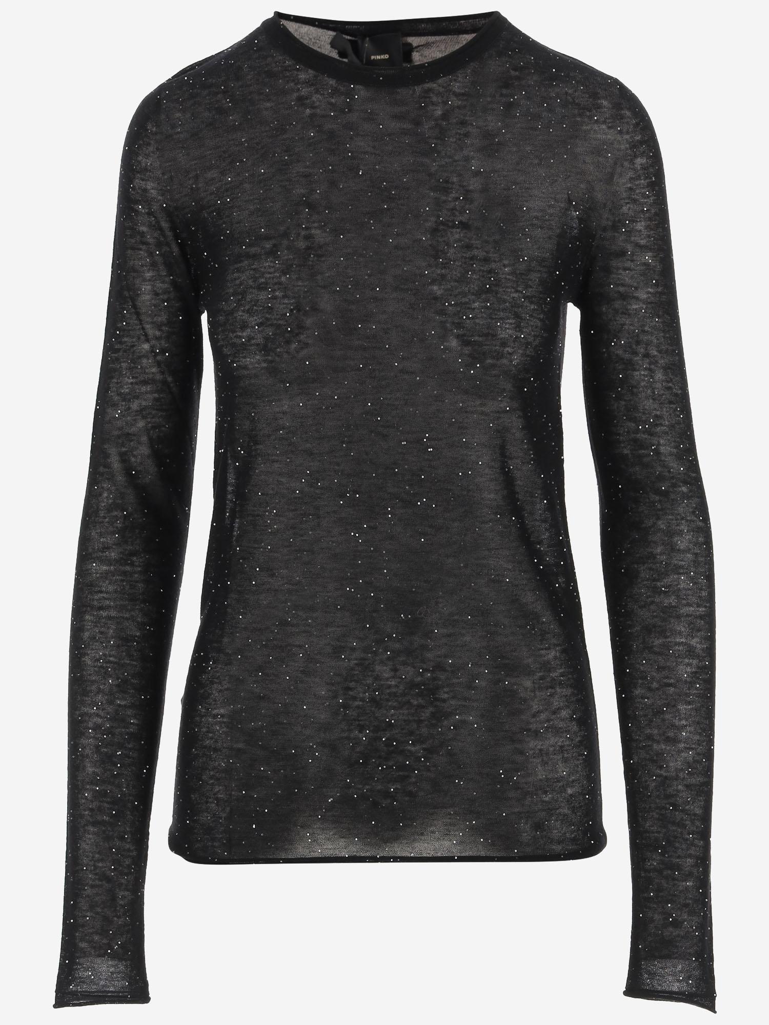 MAGLIA IN LANA SEMI TRASPARENTE 105398 A2PMZ99 PINKO