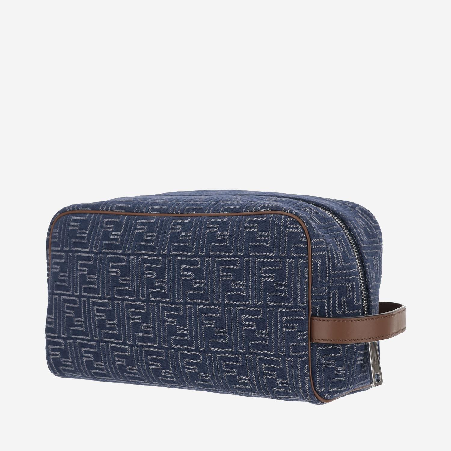Pochette in cotone con motivo FF 7N0141 AUGOF1SCG FENDI