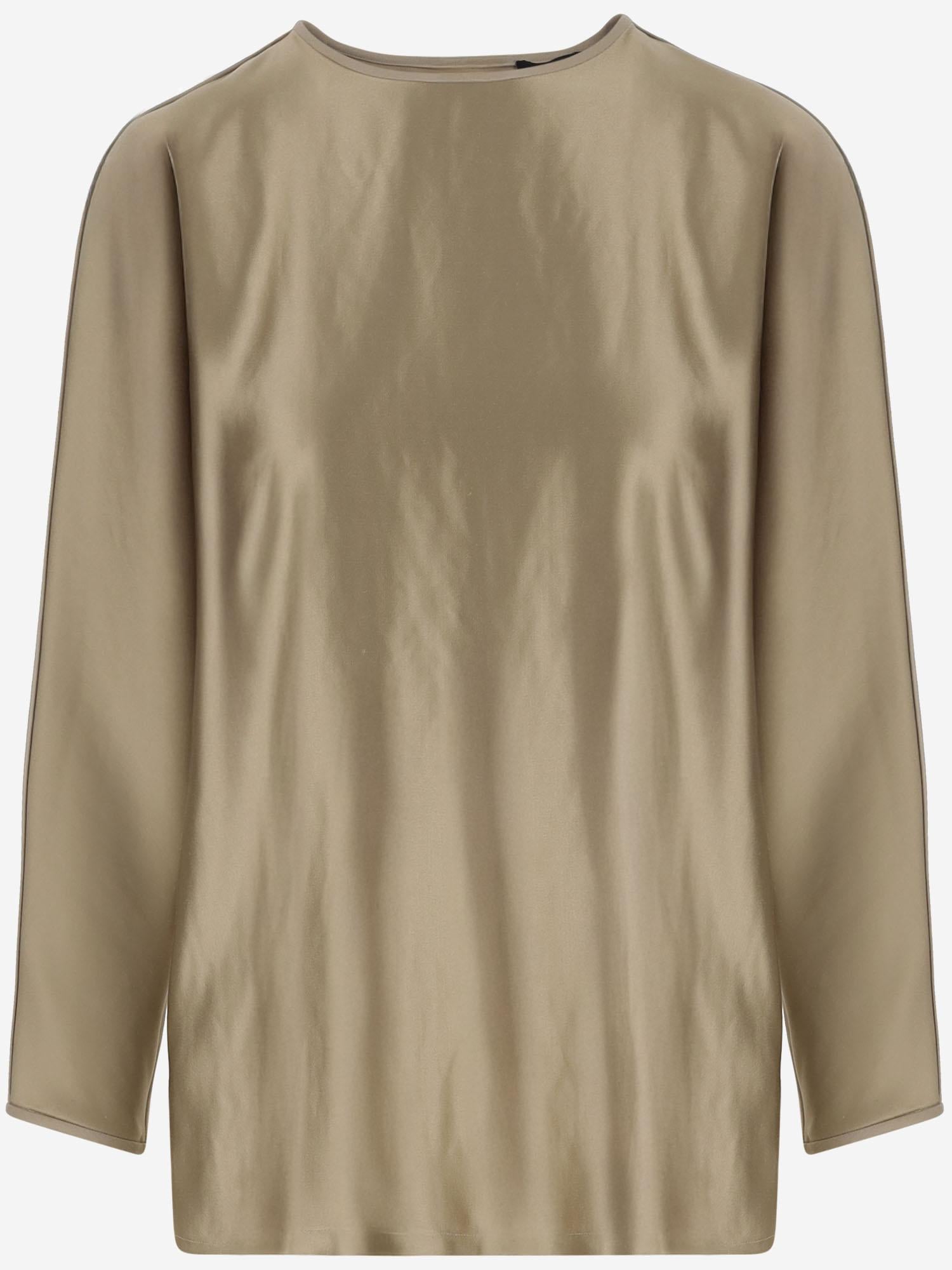 MAGLIA IN SETA EFFETTO LUCIDO GW001580 TE15808U6208 GIORGIO ARMANI