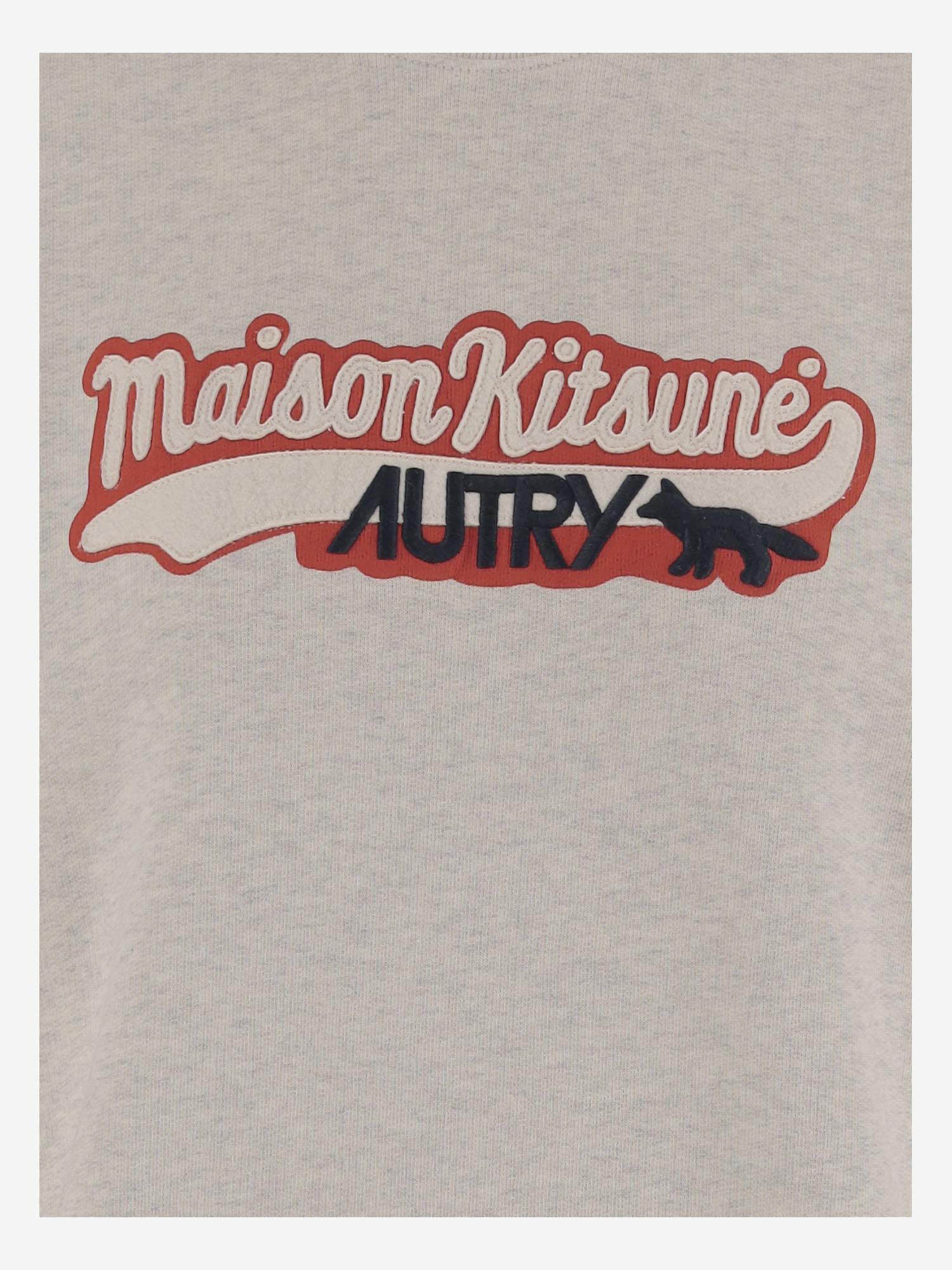 FELPA IN COTONE AUTRY X MAISON KITSUNE SWPXMK1M MELANGE AUTRY