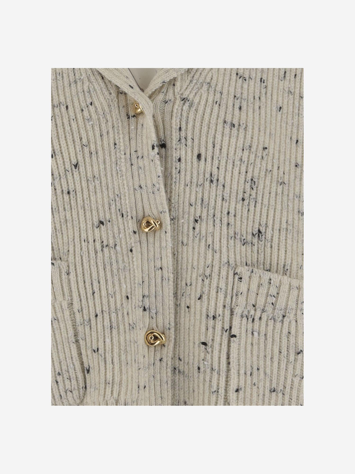 Cardigan in lana a coste 838107 V5LV09317 BOTTEGA VENETA