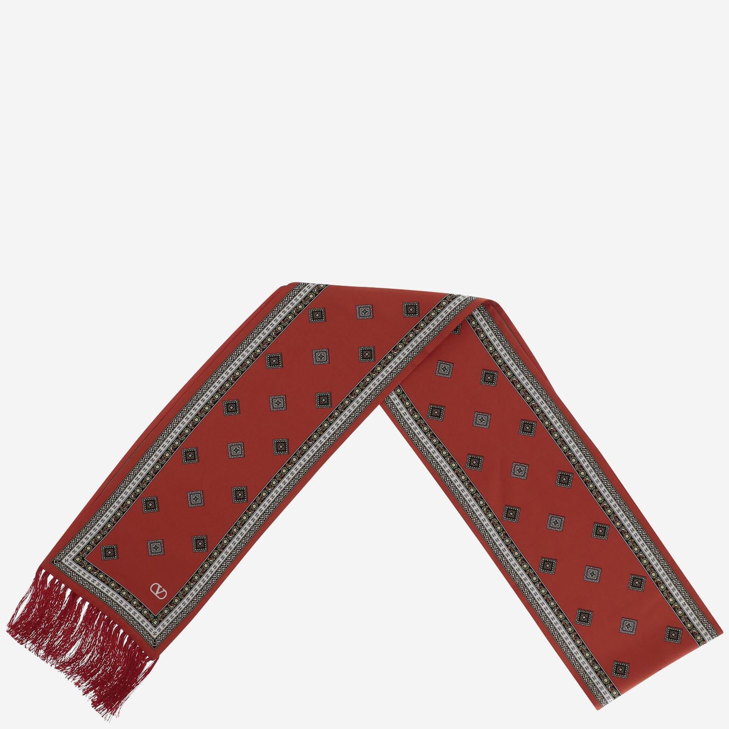 SCIARPA CHAMBER IN SETA CON FRANGE<BR/> 6Y2E600ARAK RDN VALENTINO GARAVANI