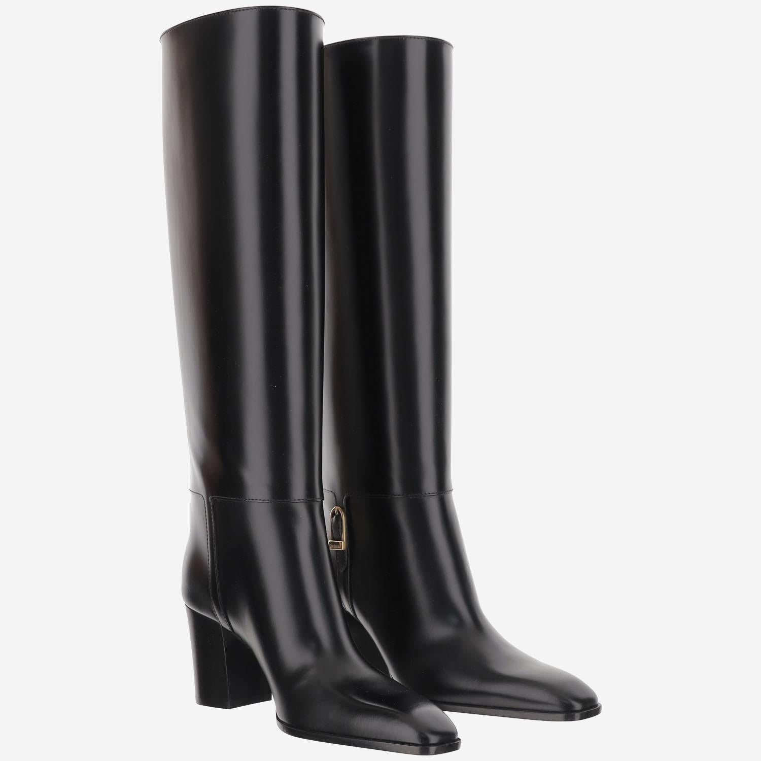 STIVALI JULIA 70 IN PELLE 818207 AAEHR1000 SAINT LAURENT