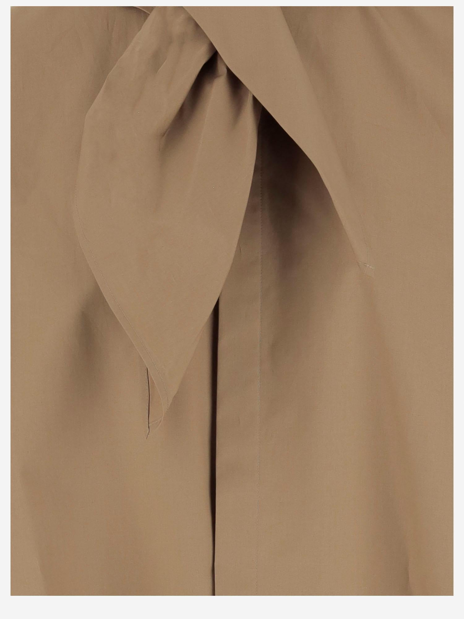 CAMICIA IN COTONE CON FIOCCO 6252K21103 OCHRE CARVEN