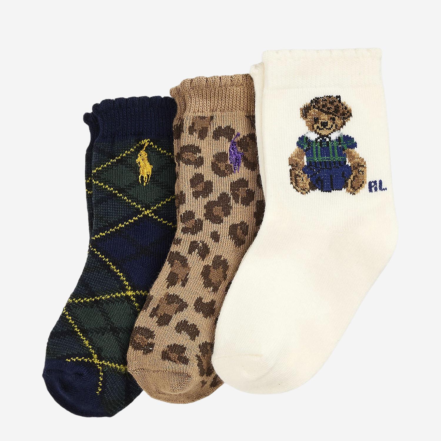 SET DI TRE PAIA DI CALZE POLO RALPH LAUREN 445P03251 001 POLO RALPH LAUREN KIDS