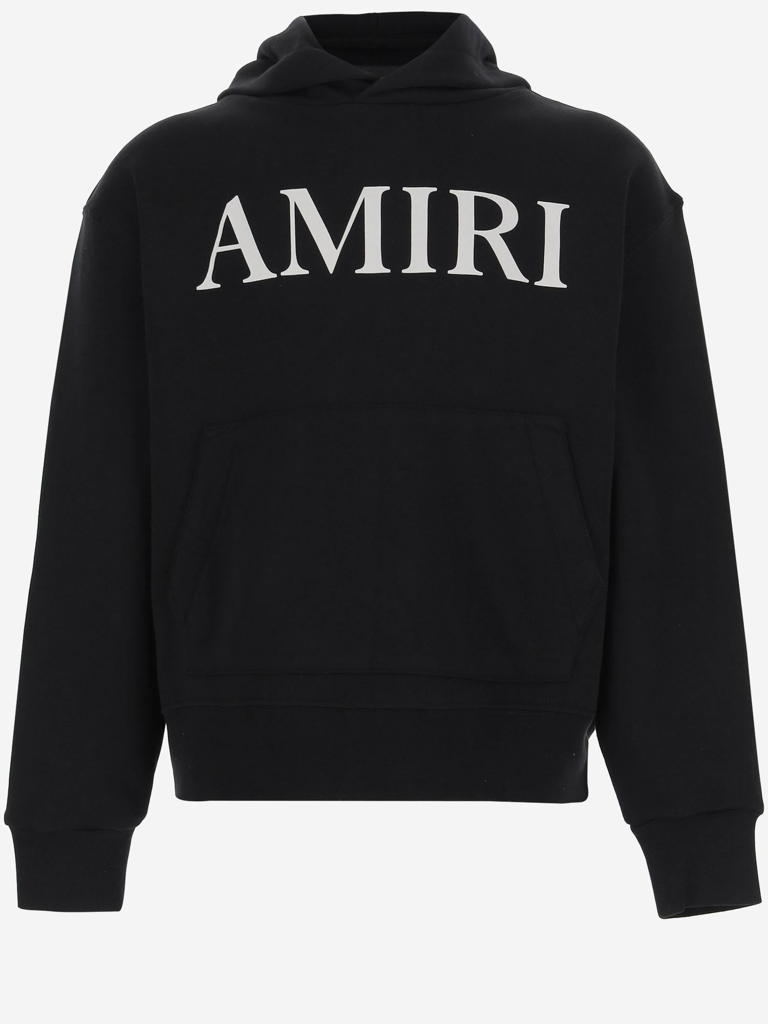 FELPA IN COTONE CON LOGO AKJYHD 1009Black AMIRI KIDS