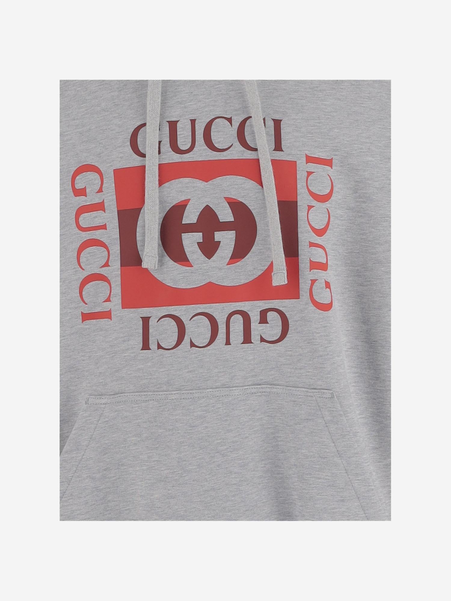 Felpa in jersey di cotone stampato 788771 XJHDP1230 GUCCI