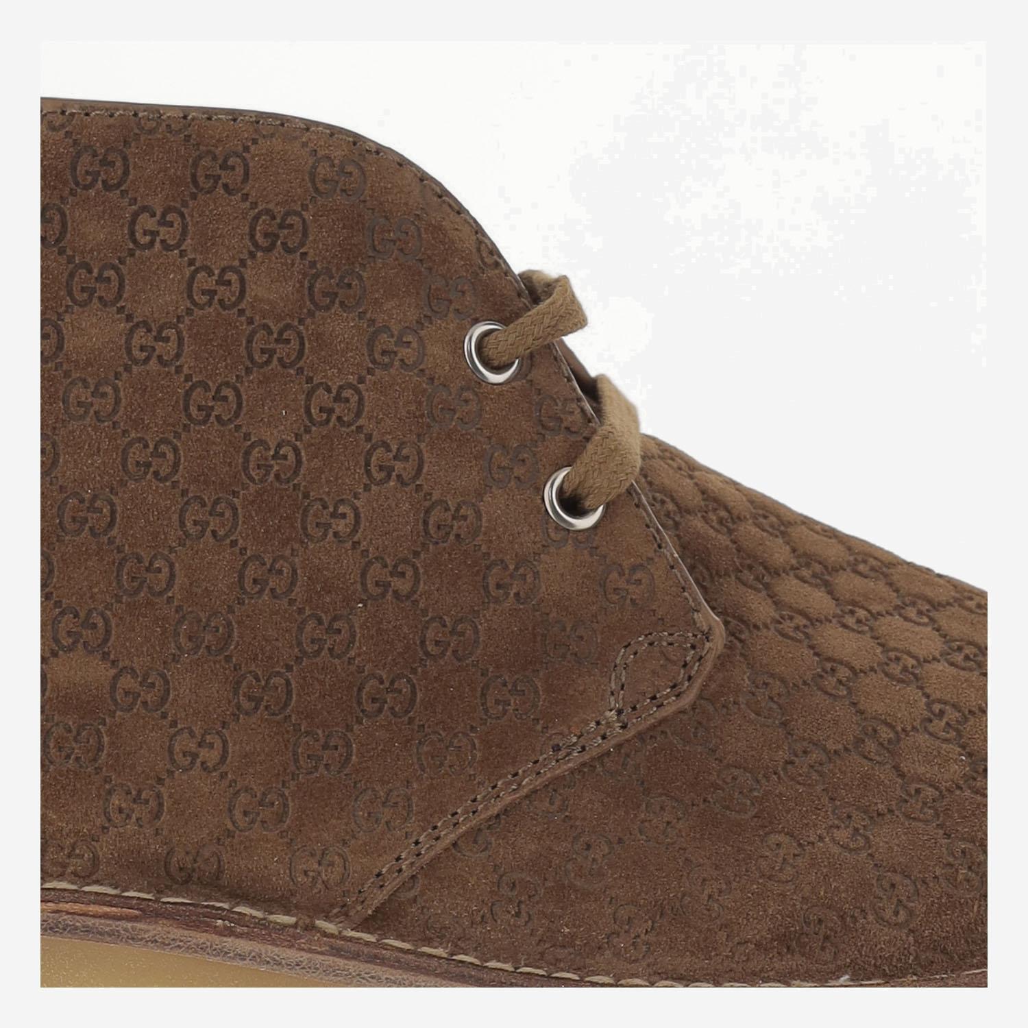 Stivaletti in pelle con dettaglio Web 831283 AAEYC2842 GUCCI