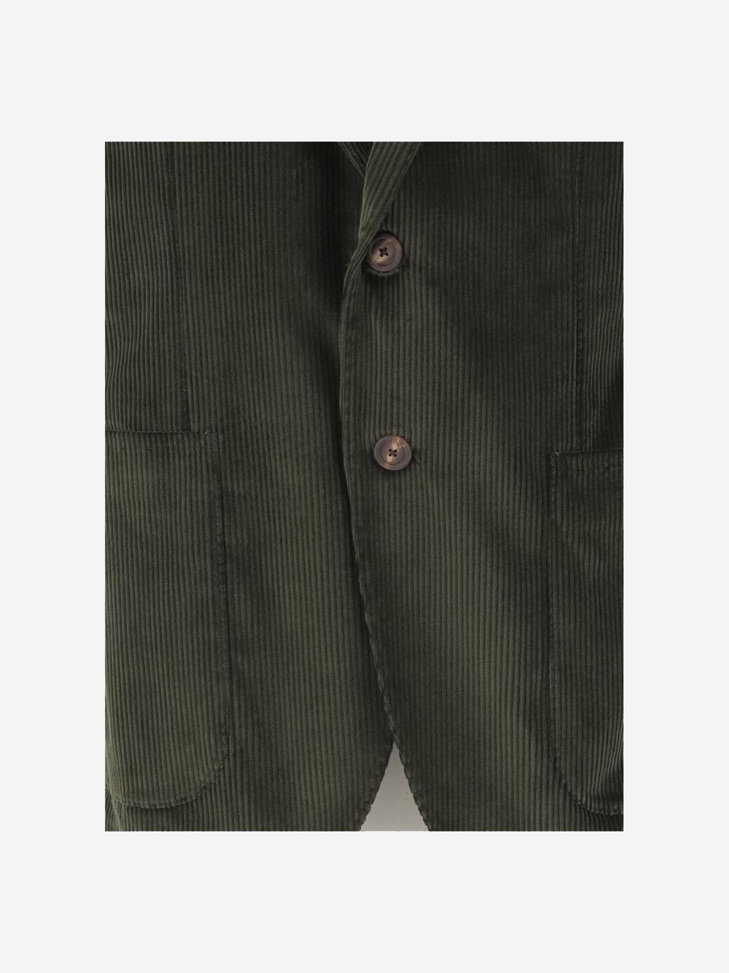 GIACCA MONOPETTO IN VELLUTO DI COTONE STRETCH 1SMC22K 300009V1182 TAGLIATORE