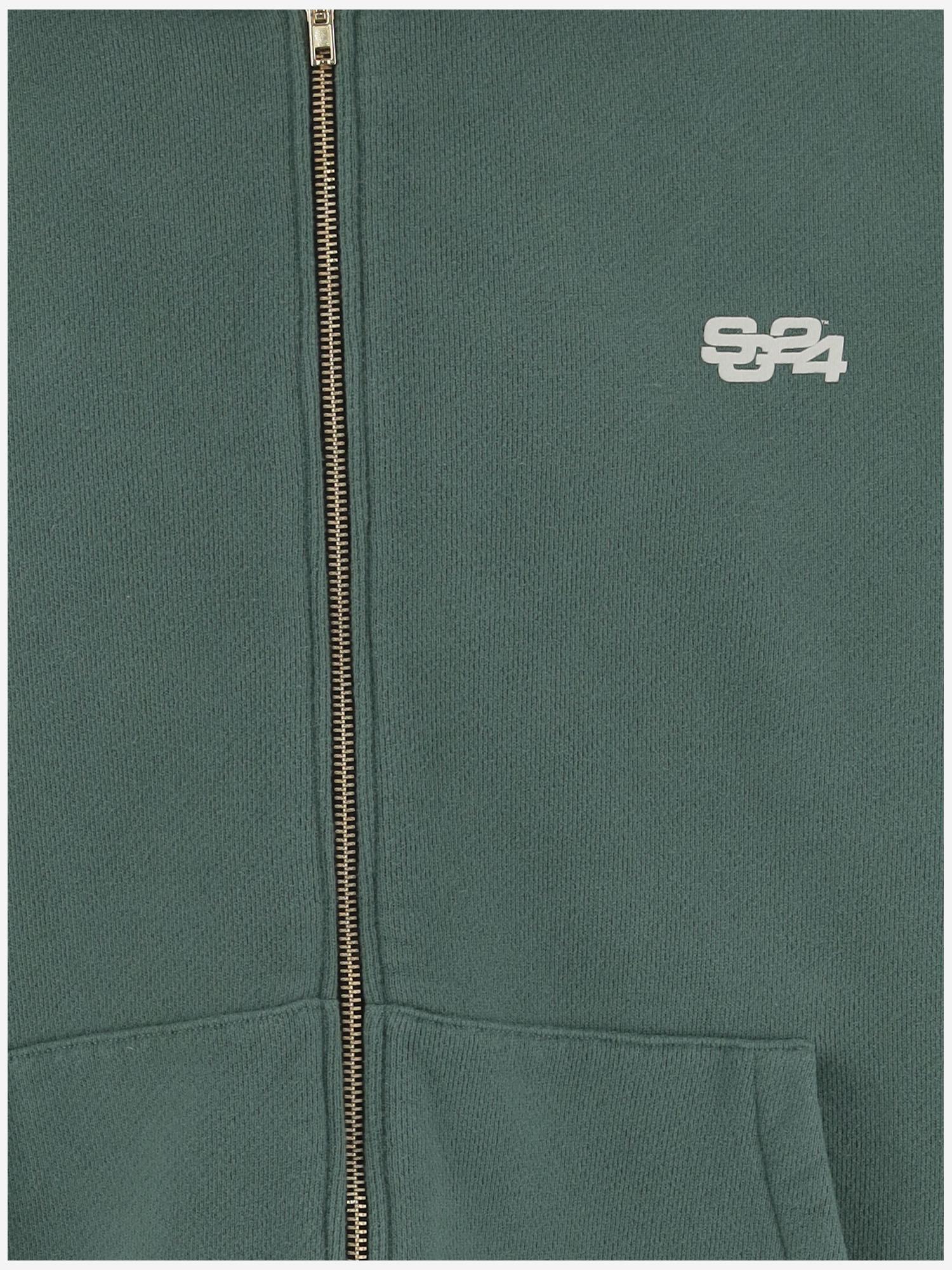 FELPA IN COTONE CON LOGO SG2520102 HUNTERGREENJETBLACK SUMMER GAMES