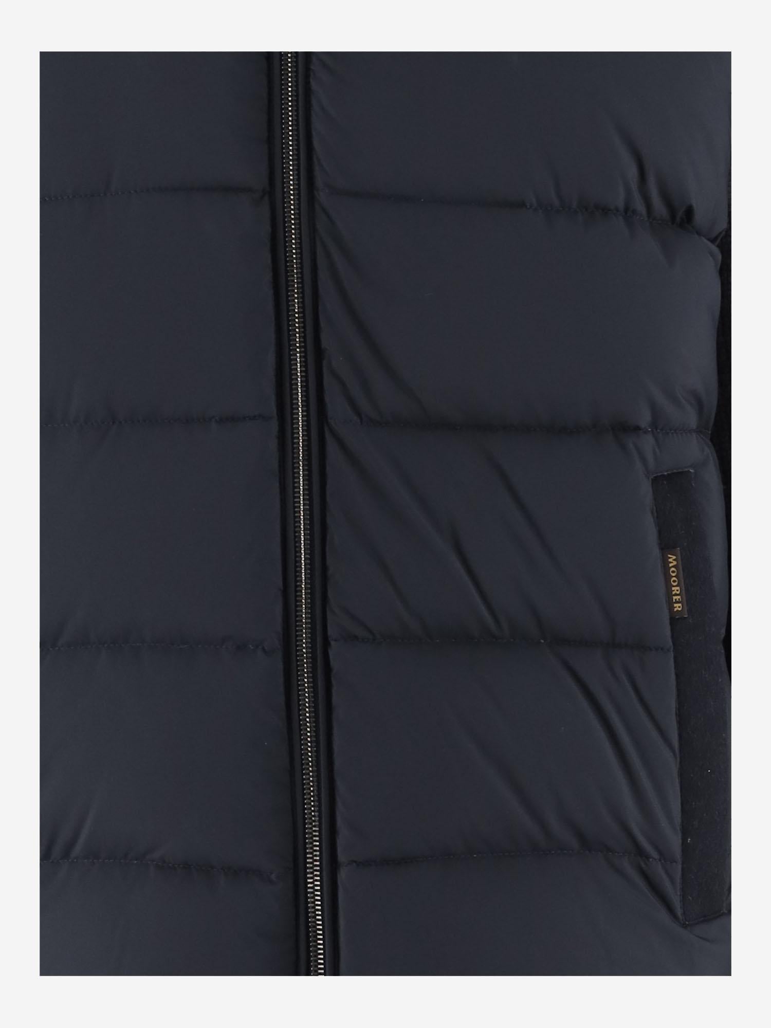 PIUMINO imbottito con maniche in misto cashmere MOUGI101201 V1980 MOORER