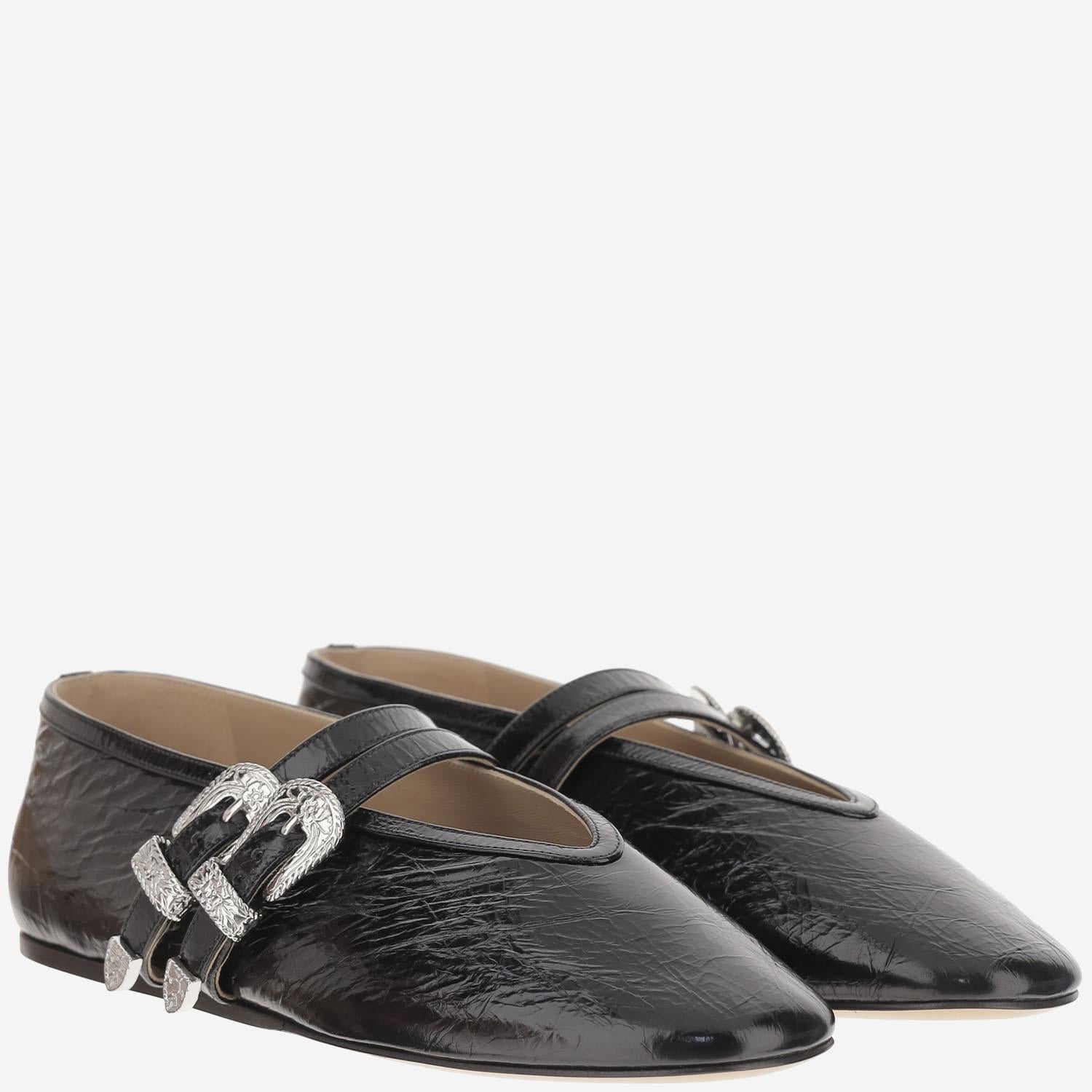 BALLERINE CLAUDIA IN PELLE LAMINATA BCSNPLBLA BLA LE MONDE BERYL