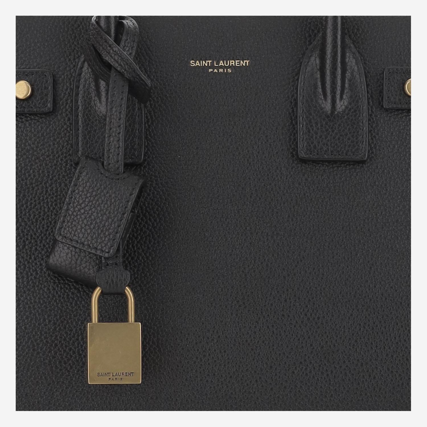 BORSA SAC DE JOUR BABY IN PELLE MARTELLATA 717448 DTI0W1000 SAINT LAURENT