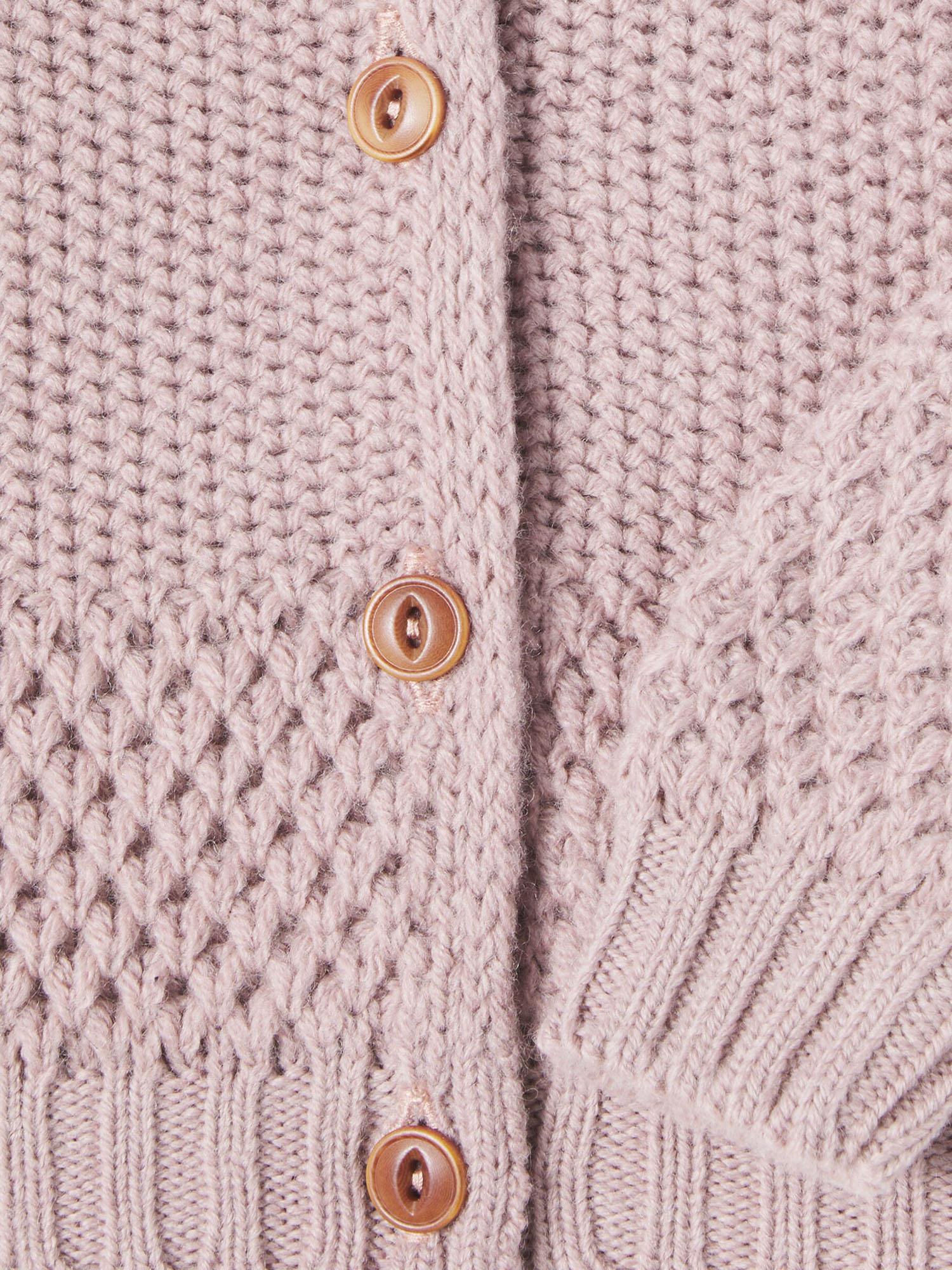 CARDIGAN MALENE IN LANA E ACRILICO 25W210 NUDE 1+ IN THE FAMILY KIDS