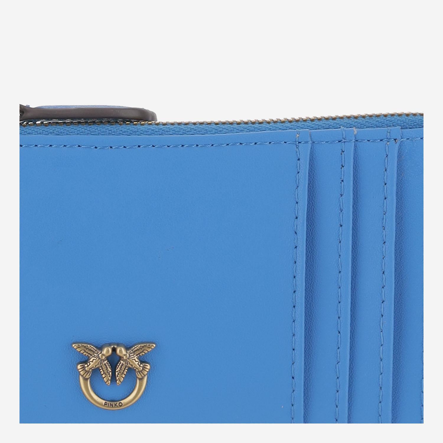 PORTA CARTE LOVE BIRDS IN PELLE 100251 A0F1F32Q PINKO