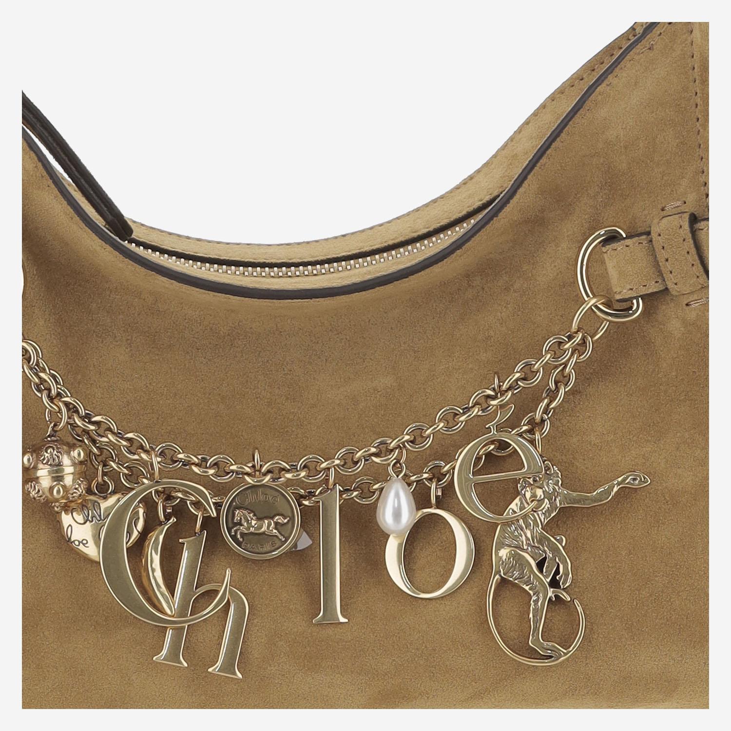 BORSA A SPALLA IN PELLE SCAMOSCIATA CH25AS872P37 21B CHLOE