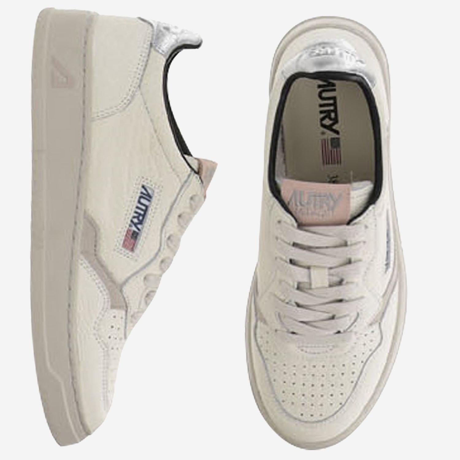 SNEAKERS MEDALIST LOW IN PELLE AULWLE18 SLVBKPWGR AUTRY