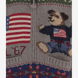 MAGLIONE IN LANA CON STAMPA POLO BEAR E MOTIVO GEOMETRICO 211972140 001 POLO RALPH LAUREN
