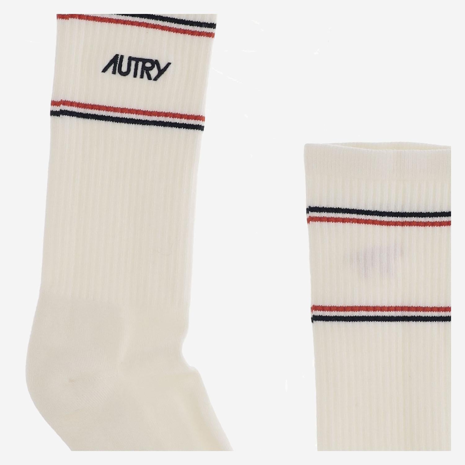 CALZINI AUTRY x MAISON KITSUNÉ SOPUMK4W WHITE AUTRY