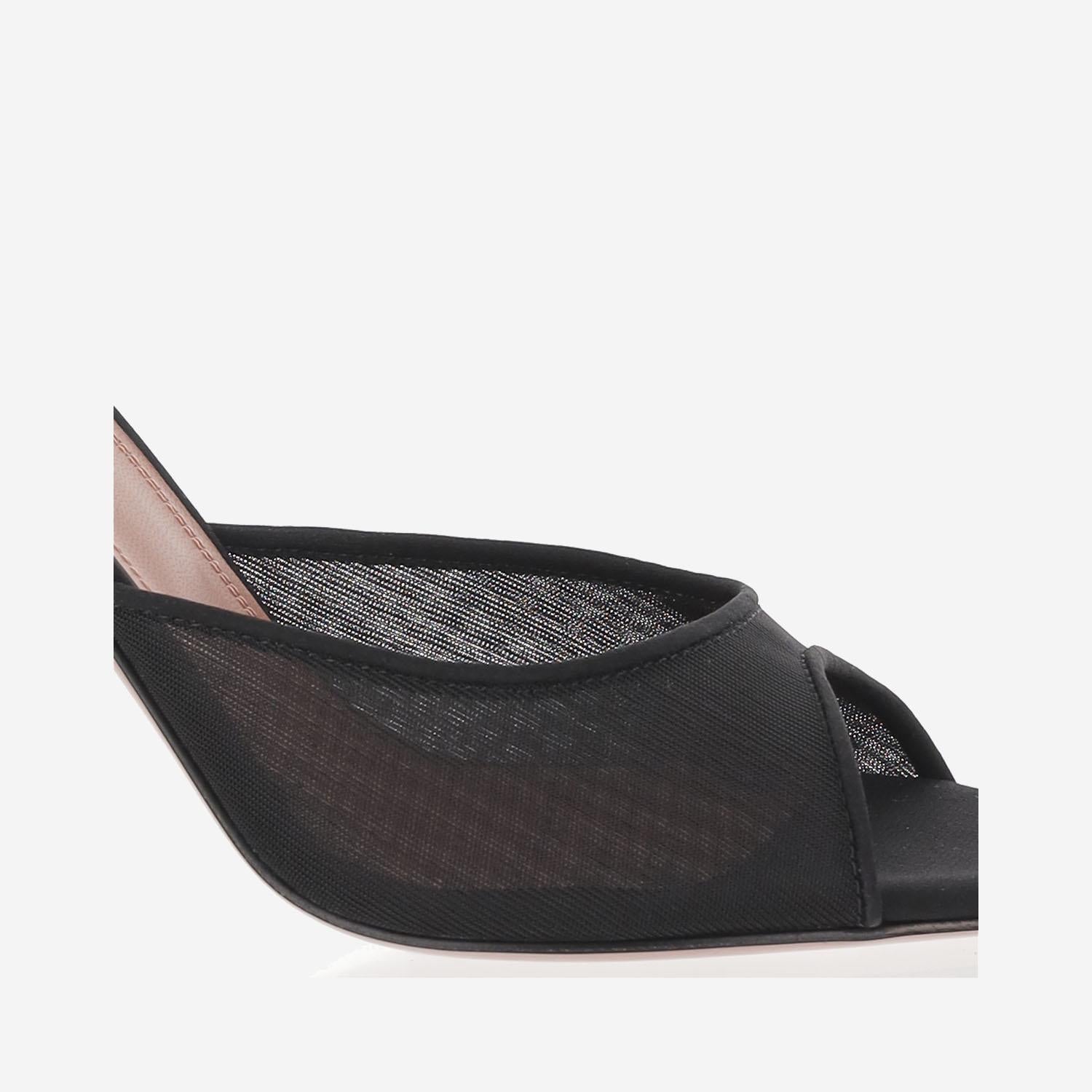 Mules Alexa in mesh ALEXAMESHSLIPPER BLACK AMINA MUADDI