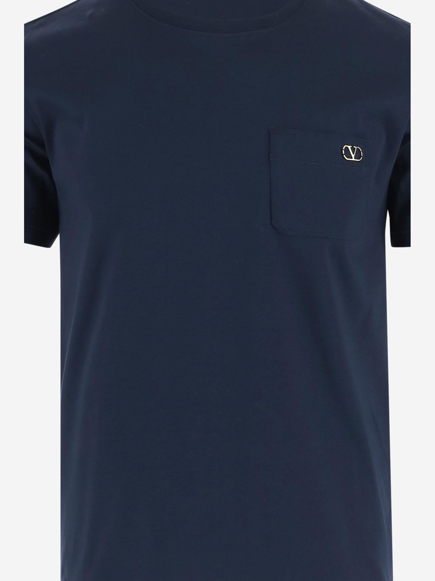 T-SHIRT VLOGO SIGNATURE IN COTONE 6V3MG16XAQ5 D51 VALENTINO