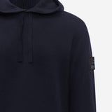 MAGLIONE CON CAPPUCCIO IN LANA MERINO PMG23 BLUE PREMIATA