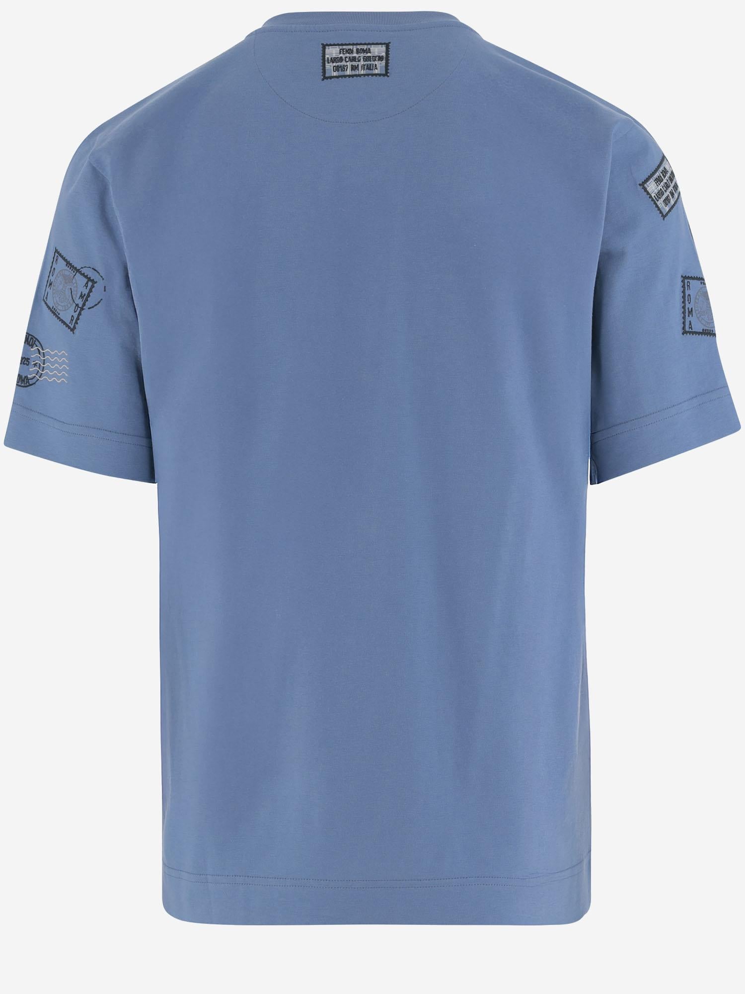 T-SHIRT IN COTONE CON STAMPA FY0936 AV0EF0U6K FENDI