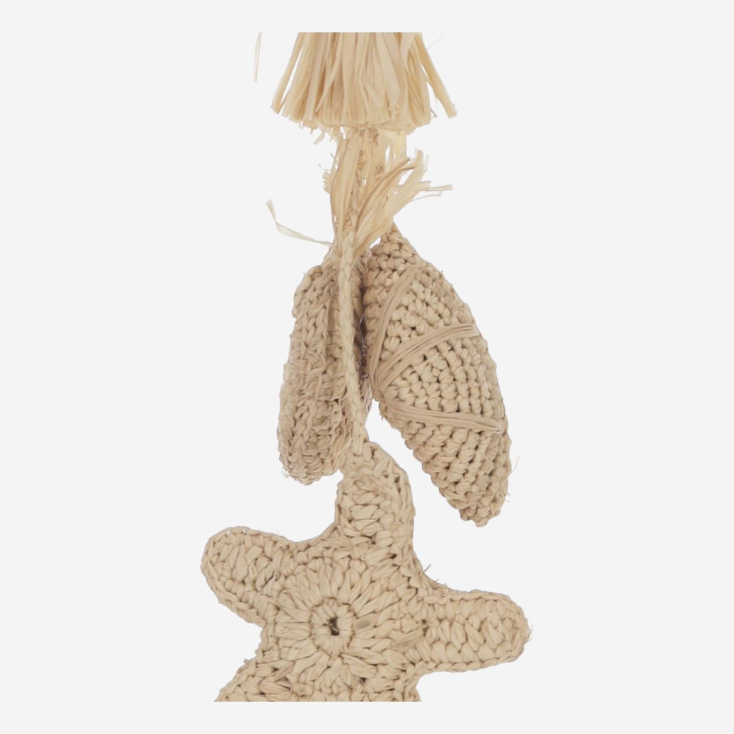 CHARM IN RAFIA BAG CHARM NATUREL IBELIV