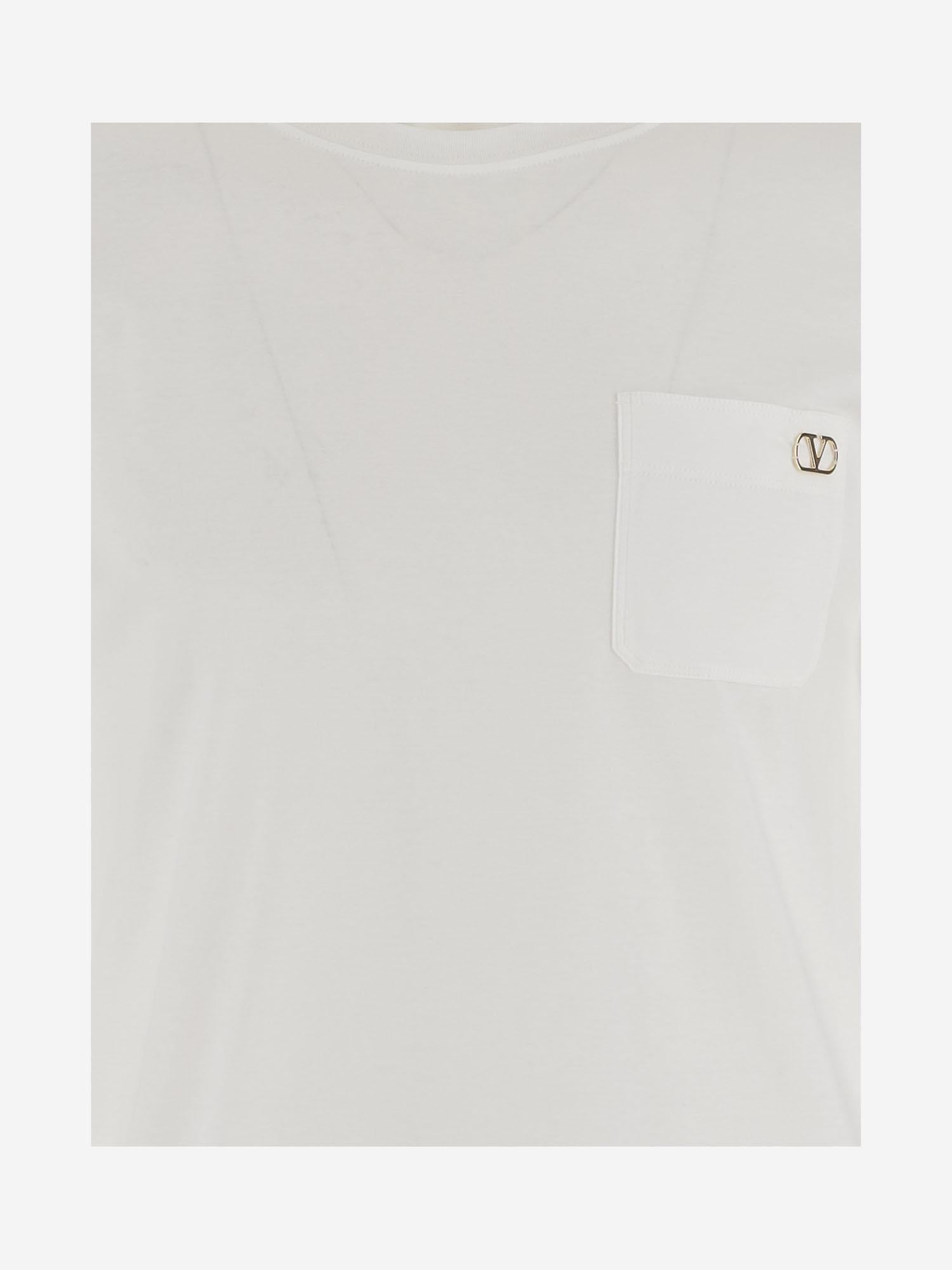 T-SHIRT VLOGO SIGNATURE IN COTONE 6V3MG16XAQ5 0BO VALENTINO