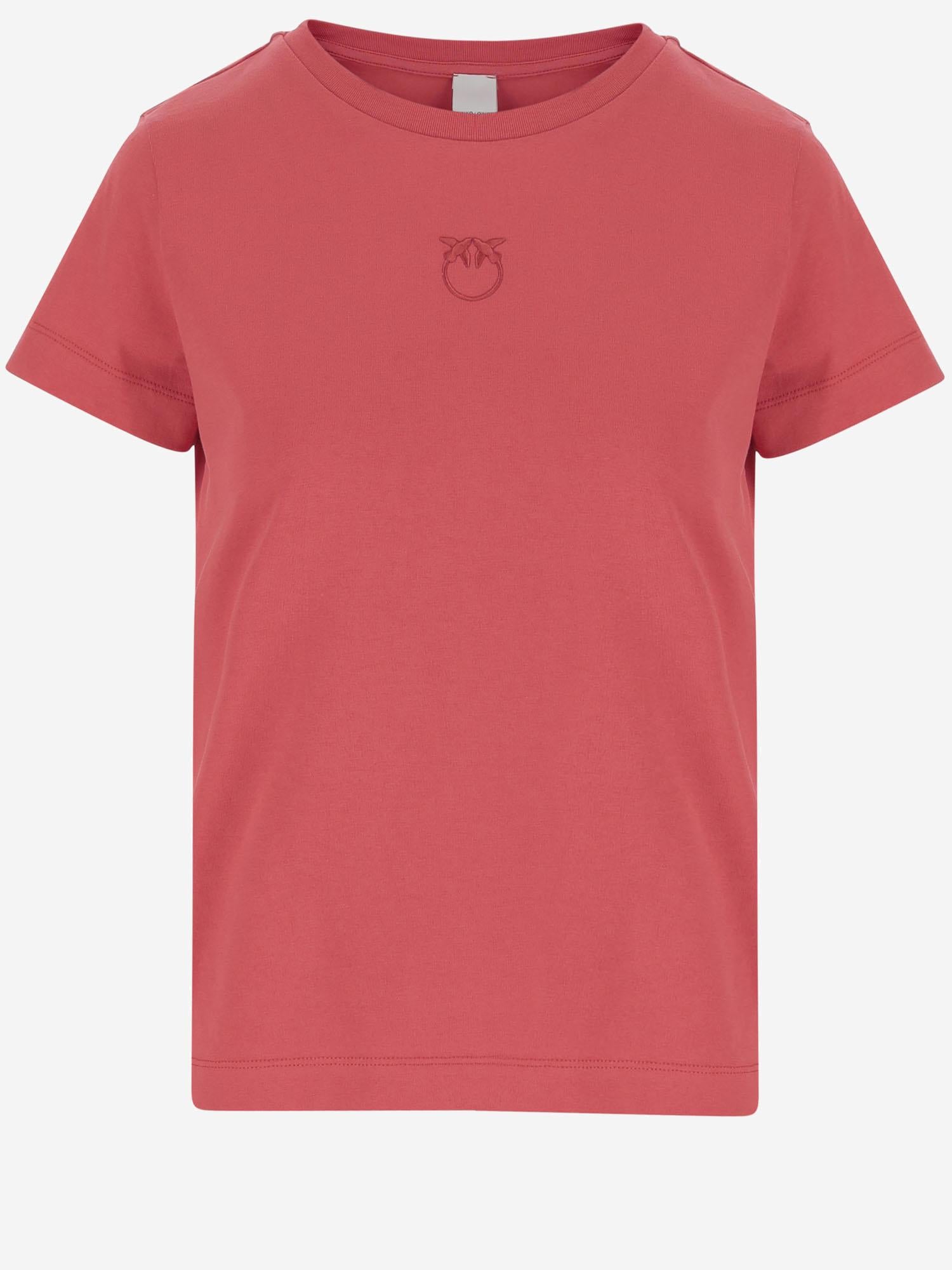 T-SHIRT IN JERSEY DI COTONE CON LOGO 100355 A2HNO57 PINKO