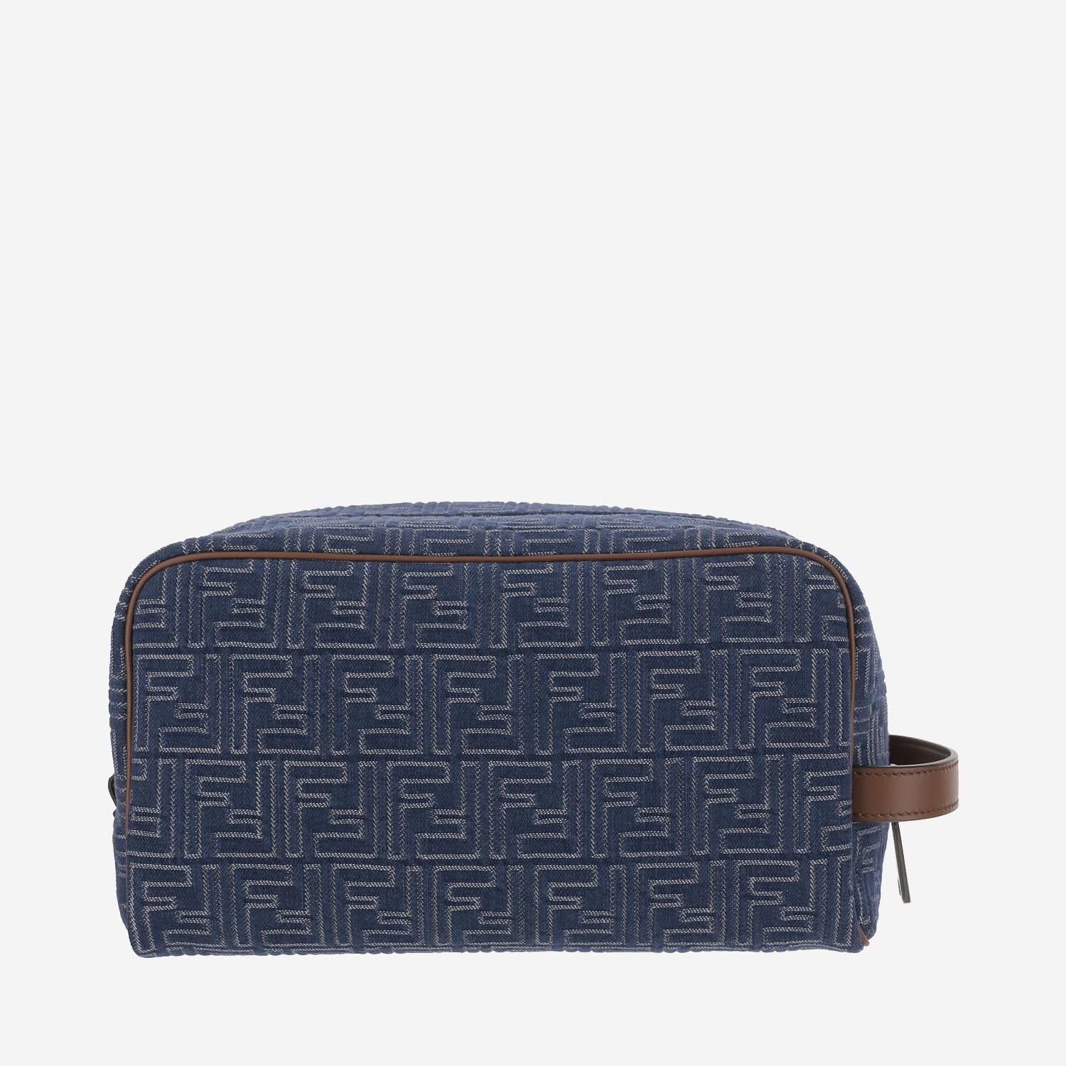 Pochette in cotone con motivo FF 7N0141 AUGOF1SCG FENDI