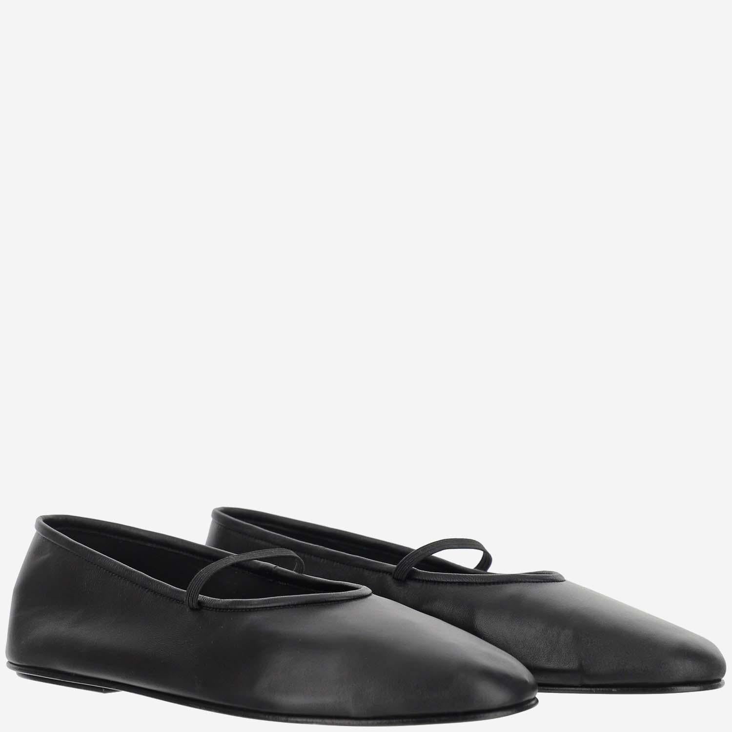 BALLERINE BALLET IN PELLE F1229N60 BLK THE ROW